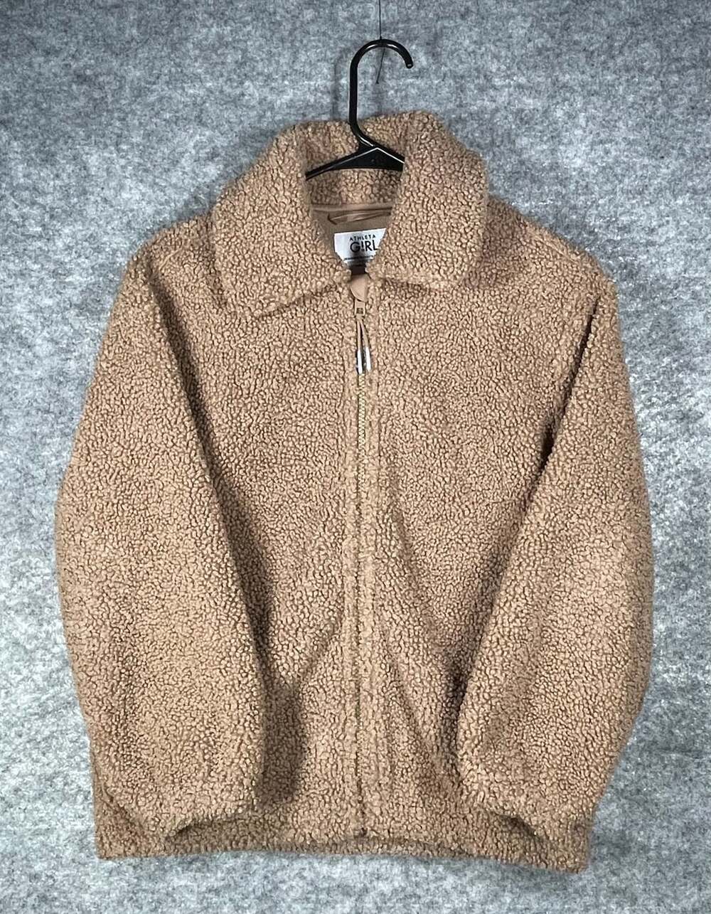 Athleta Girl Teddy Fleece Full Zip  Cozy Sherpa Jacket Size S/7
